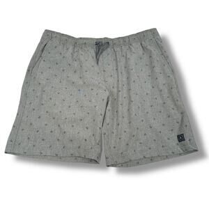 Linksoul‎ Golf Shorts Men’s 2XL XXL Gray Logo All-Over Print Drawstring Lined